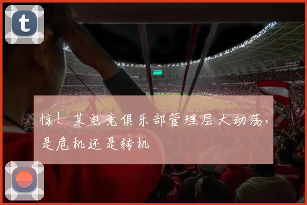 惊！某电竞俱乐部管理层大动荡，是危机还是转机